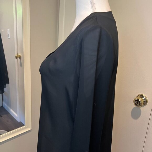 La Palapa Black Sheer Asymmetrical Tunic Swim Cover up, Size Medium - Picture 13 of 16